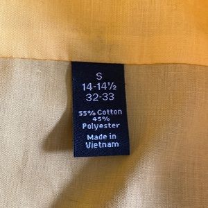 J Ferrar Slim Fit Button Down Shirt Yellow Small
